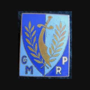 GMPR : insigne métallique des groupes mobiles de protection rurale AFN en émail