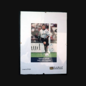Photo Dédicacée originale de Lionel LETIZI, Footballeur international Français (cadre sans verre)
