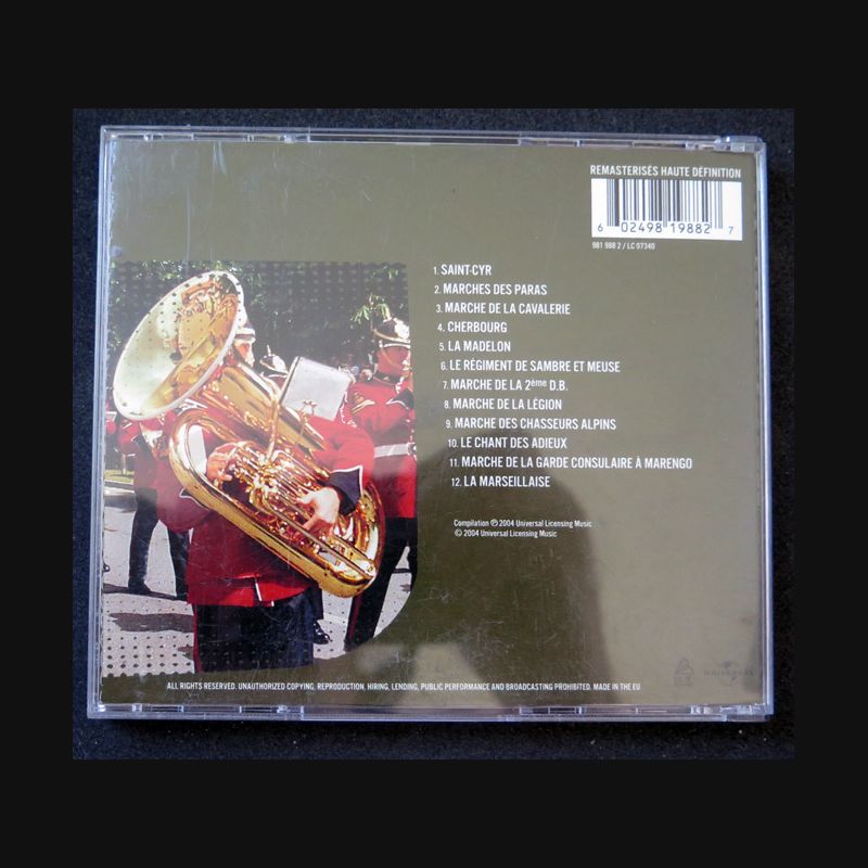 CD de marches militaires : paras, cavalerie, légion chasseurs alpins..