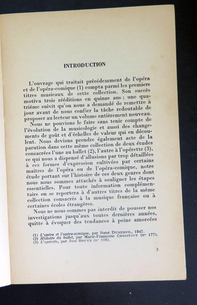 Que sais-je n° 278 : L'Opéra et l'Opéra-comique par Frédéric Robert 1981 PUF