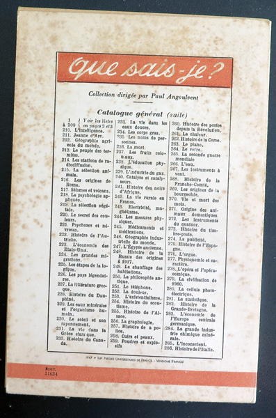 Que sais-je n° 156 : La Littérature du siècle romantique par V.-L. Saulnier 1948 PUF
