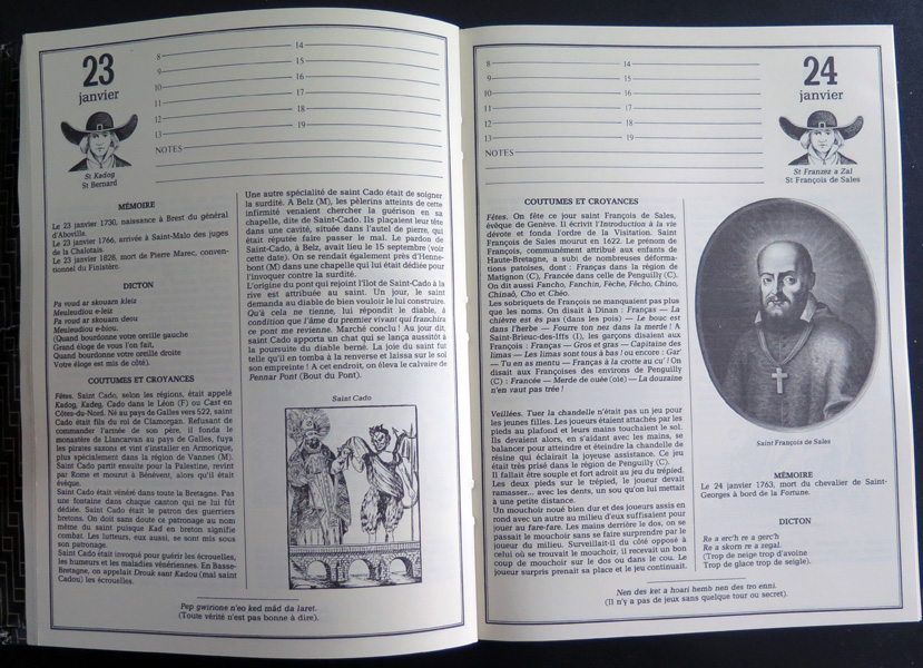 Bretagne Almanach de la mémoire et des coutumes par Claire Tiévant Préface de Henri Queffélec