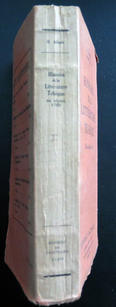 Histoire de la Littérature Tchèque des origines à 1850 ed du sagittaire 1930