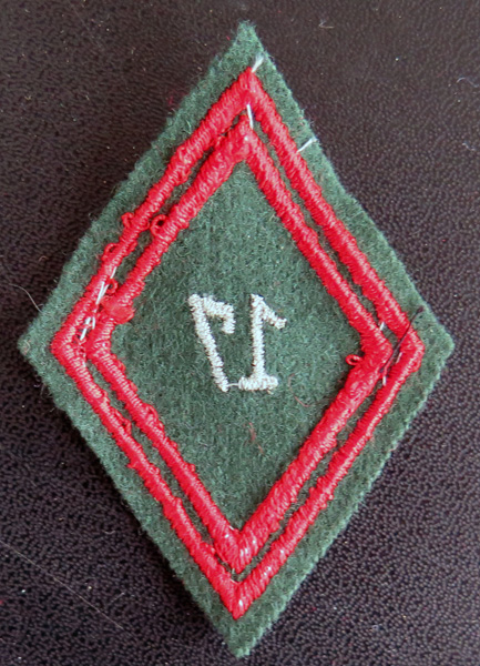 LOSANGE DE BRAS MODÈLE 45 : losange cadre de la 17° compagnie de circulation routière CCR