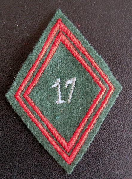 LOSANGE DE BRAS MODÈLE 45 : losange cadre de la 17° compagnie de circulation routière CCR