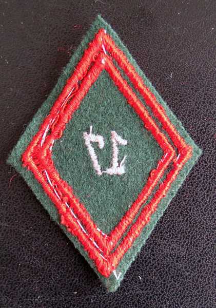 LOSANGE DE BRAS MODÈLE 45 : losange cadre de la 17° compagnie de circulation routière CCR