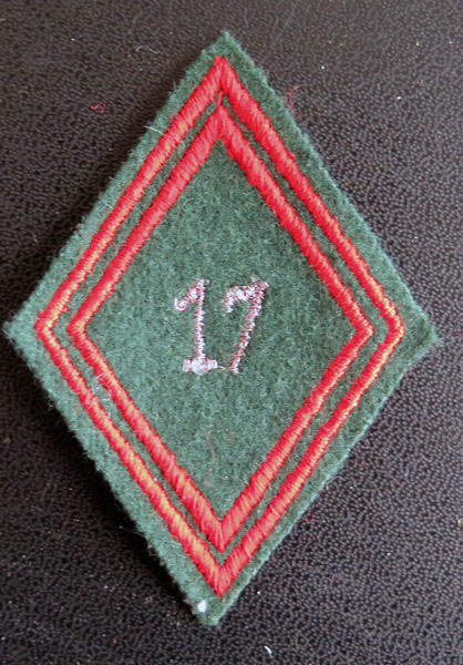 LOSANGE DE BRAS MODÈLE 45 : losange cadre de la 17° compagnie de circulation routière CCR